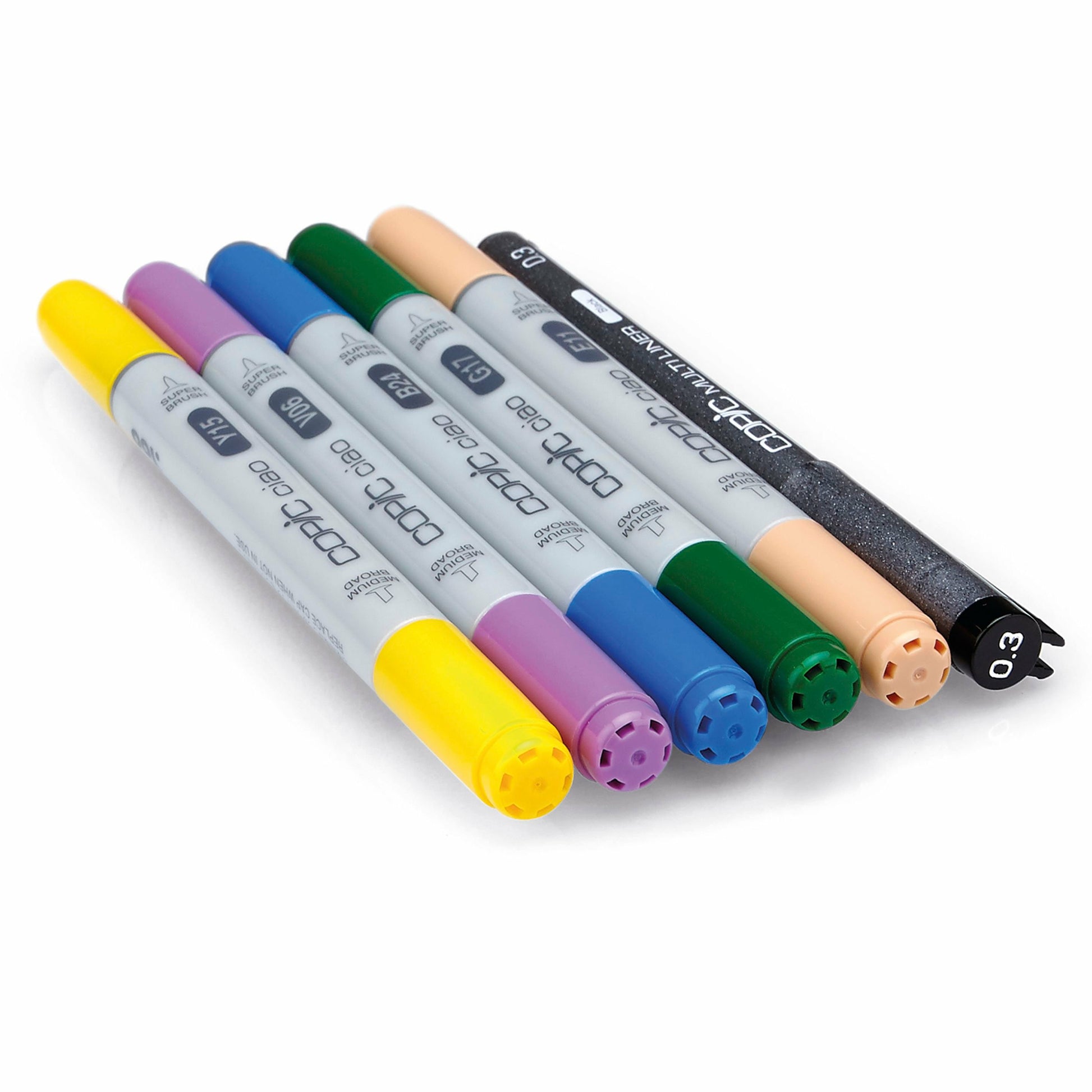 Copic Ciao Brush Pen – Doppelspitze, Kombi, alkoholbasiert, 6 Farben, Manga 1