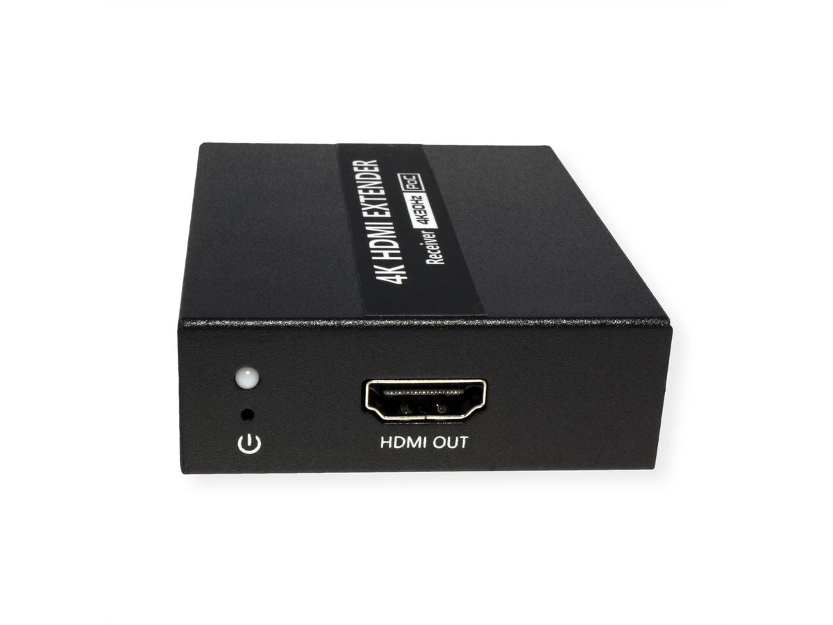 VALUE HDMI Extender-Set, über Cat6a, 1× HDMI In / 1× HDMI Out, 4K@30 Hz, 40 m, HDR, HDCP, Schwarz