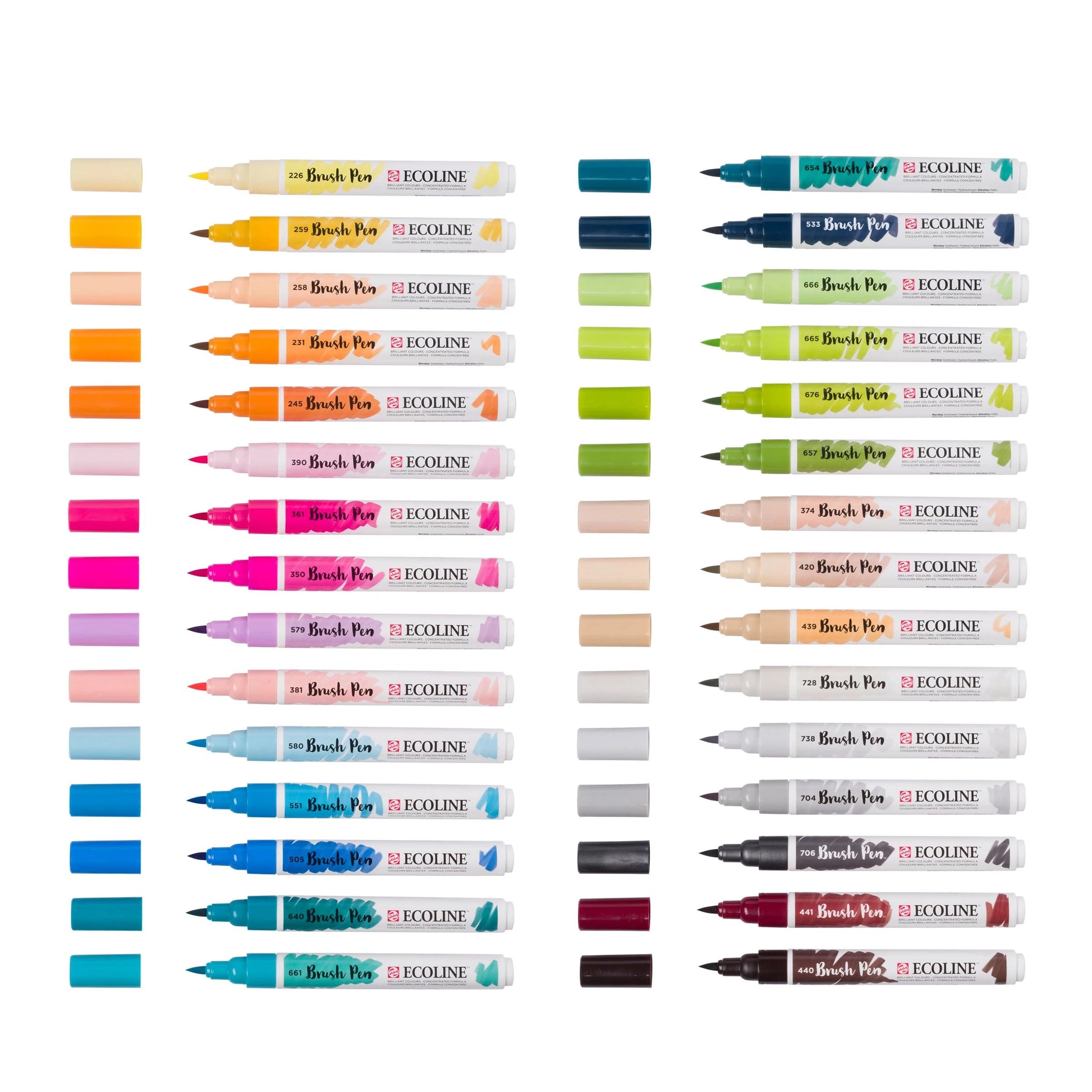 Talens Ecoline Brush Pen – Pinselspitze, wasservermalbar, 30 Farben