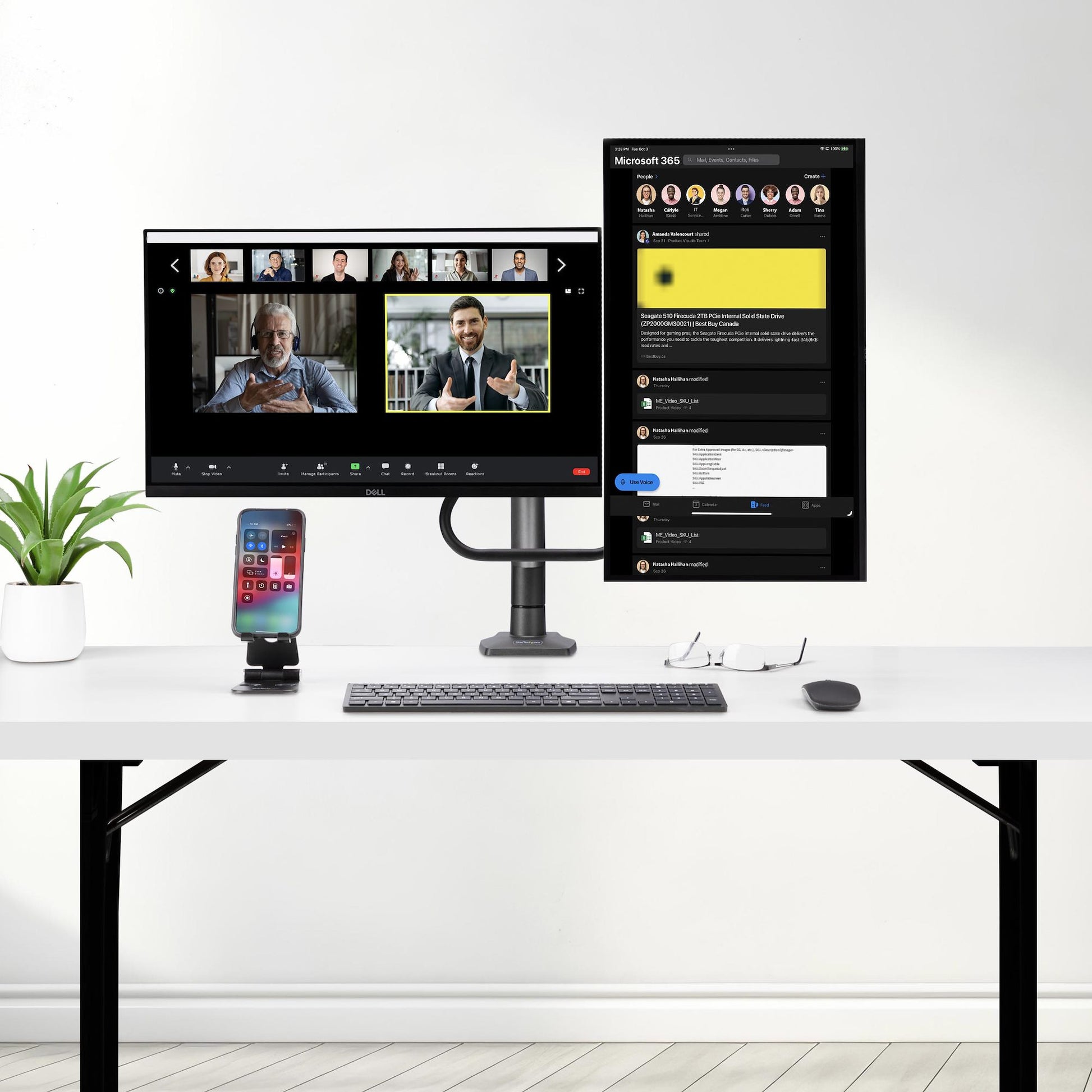 StarTech.com Monitorarm Tischhalterung – 17–27" – bis 15 kg/Monitor – Gasfeder – für VESA 75×75/100×100 mm