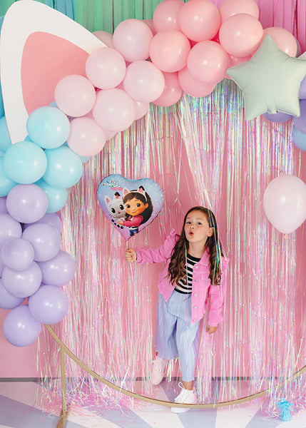 PartyDeco Folienballon Herz – Mehrfarbig – 35 cm – Folie – 1 Stück