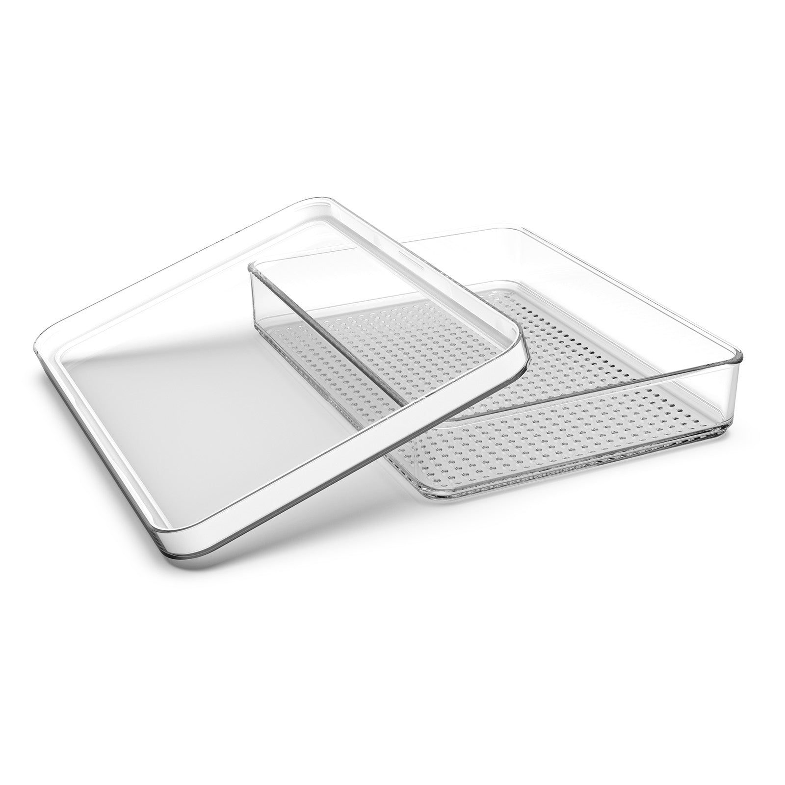 Rotho Vorratsdose 2 × 850 ml, 15 × 20 × 7 cm, Kunststoff (SAN), transparent/weiss