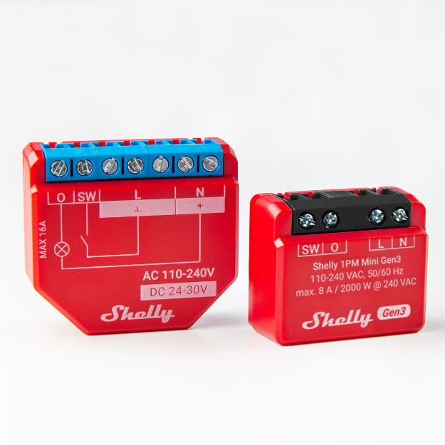 Shelly 1PM Mini Gen3 – Smart-Steckdose – WLAN, 8 A, Verbrauchsmessung – für Amazon Alexa, Google Assistant