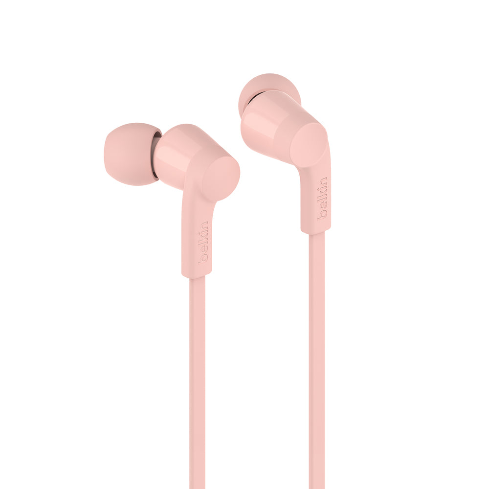Belkin ROCKSTAR – In-Ear Kopfhörer – USB-C, Lautstärkeregler – Rosa