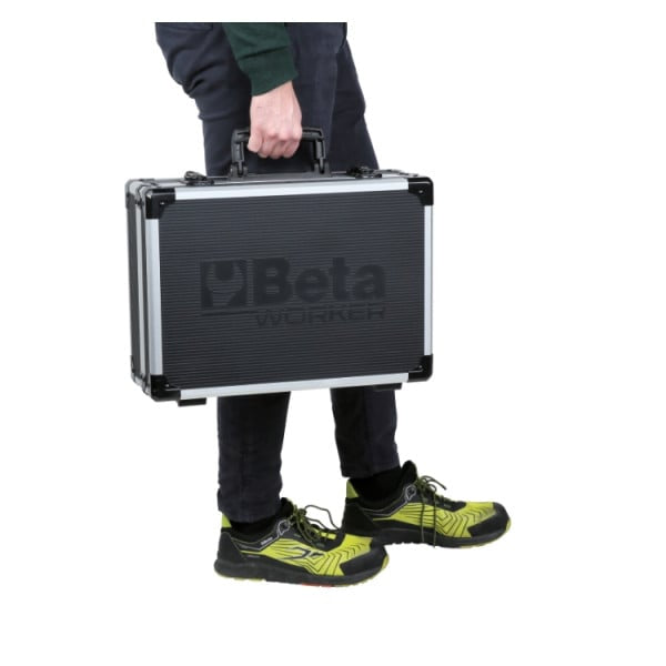 Beta BW2056E-163 Werkzeugkoffer – bestückt, 163-teilig, mit 1/4"/1/2"-Antrieben, schwarz