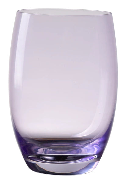 Lunasol Trinkglas Optima – 460 ml, Ø 8,3 cm, H 12,2 cm, Kristallglas, Violett, spülmaschinenfest
