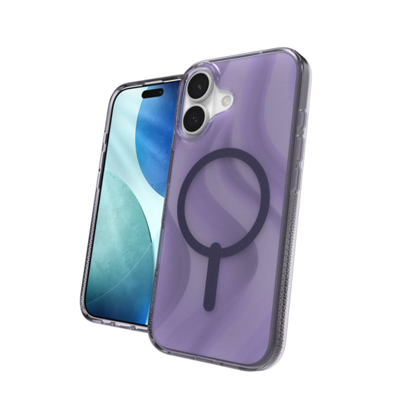 ZAGG Milan Snap – Backcover – für Apple iPhone 17, MagSafe, Graphen, Violett, bis 4 m Sturzsicher