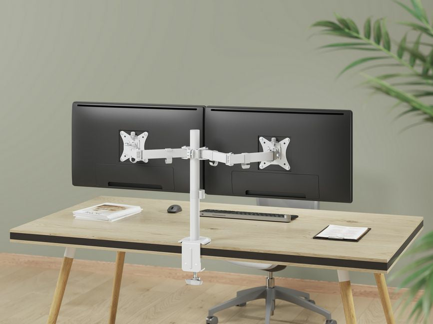 Equip 650167 – Monitorarm Tischhalterung – 2 Monitore – 17–32″ – VESA 75×75/100×100 mm – bis 9 kg/Monitor