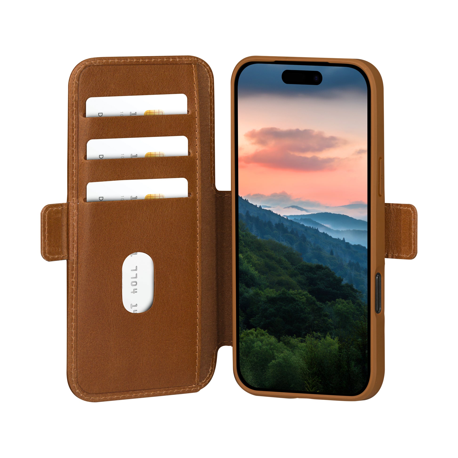 dbramante1928 Copenhagen Wallethülle – für Apple iPhone 17 Pro Max, mit Ständer, 3 Kartenfächer, Leder, Beige