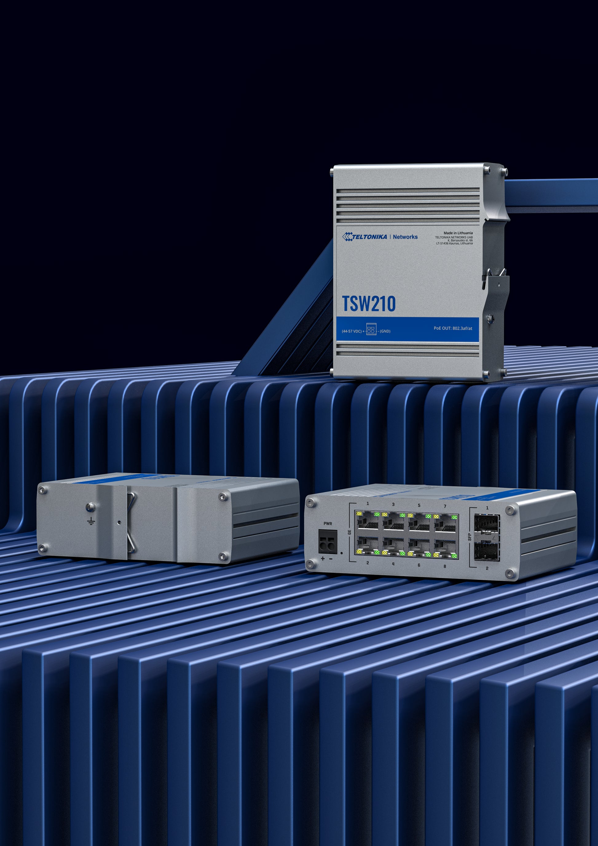 Teltonika TSW210 – Unmanaged Switch – 8× 1G, 2× SFP, Desktop