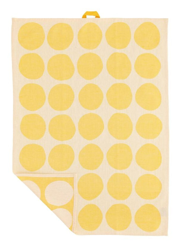Södahl Geschirrtuch Bubbles – 50 × 70 cm, Gelb, Baumwolle, 2er-Set