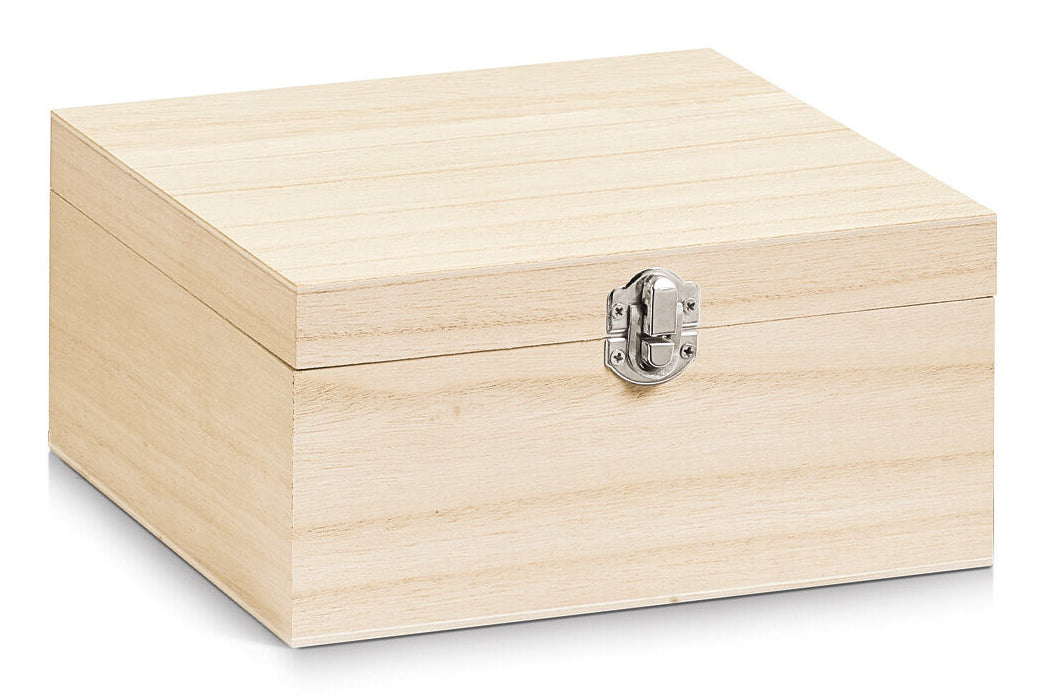 Zeller Present 15125 Aufbewahrungsbox (mit Deckel) – Holz – Braun – Verriegelbar – 200 × 95 × 200 mm