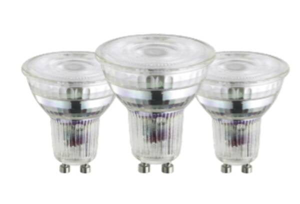 EGLO LED-Leuchtmittel GU10 – Warmweiss 2700 K, 450 lm, 2,5 W – Transparent, Glas – 3 Stk.