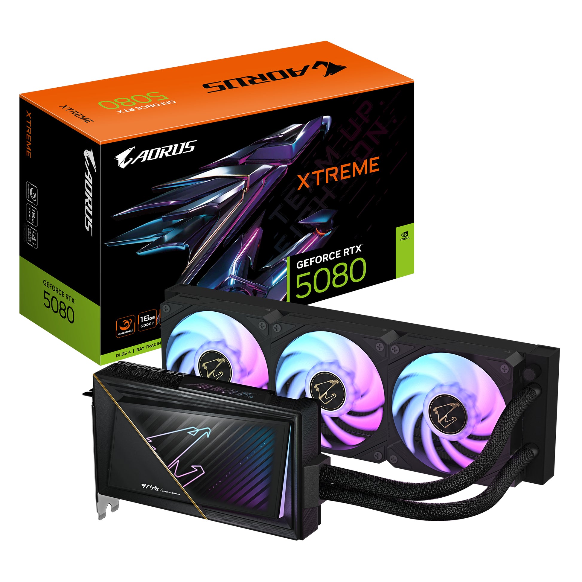 GIGABYTE GV-N5080AORUSX W-16GD – PCIe Grafikkarte – 3×DP, 1×HDMI, PCIe 5.0 x16, 1×16-Pin