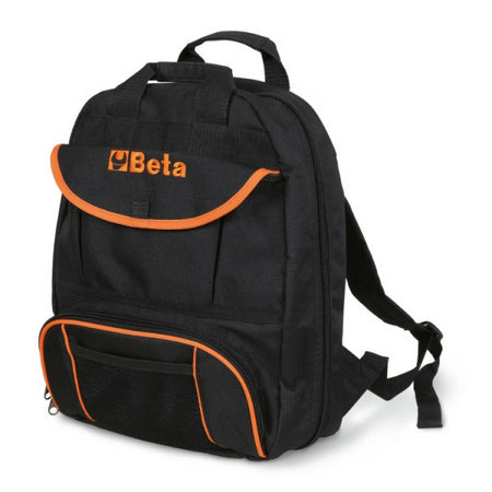 Beta C5S Werkzeugrucksack – leer, mit Schultergurt, schwarz/orange, Polyester, B 310 × H 390 × T 120 mm