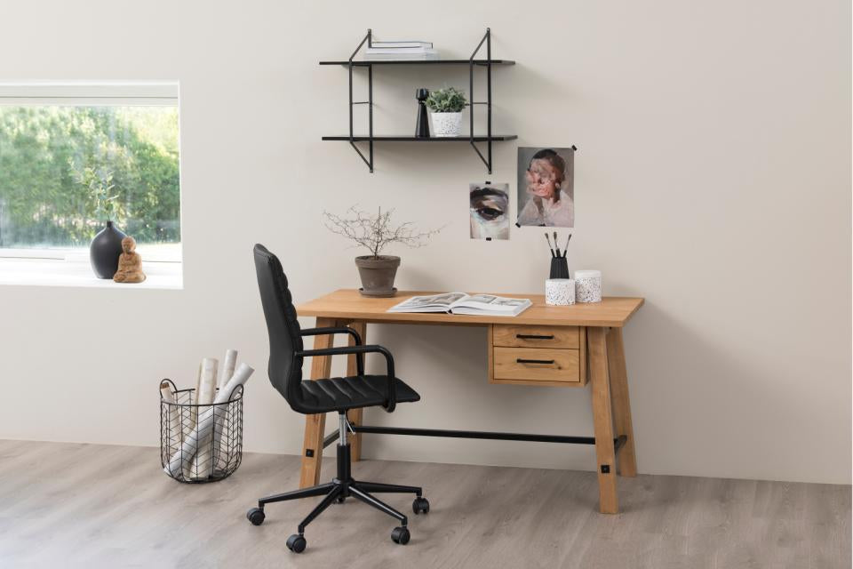 Actona AC Design Bürostuhl Winslow – Kunstleder, schwarz