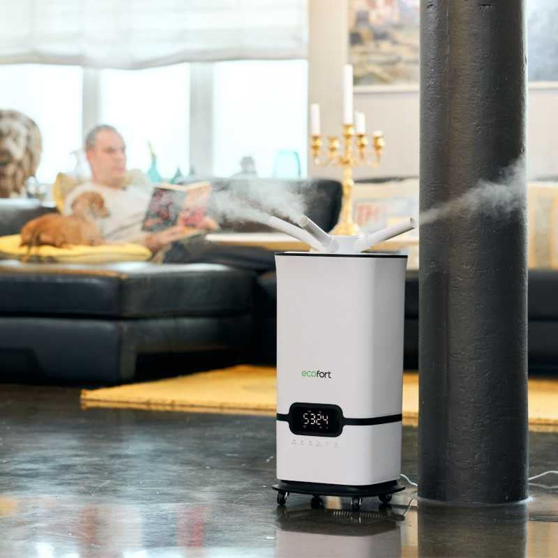 Ecofort ecoQ HumidAir U1500 Luftbefeuchter – Ultraschall, 1'500 ml/h, 16 l Tank, bis 200 m², Hygrostat