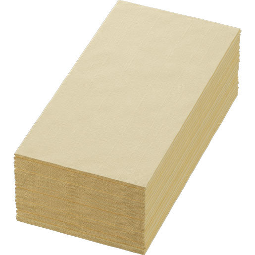 Duni Servietten creme – 40 × 40 cm, 3-lagig, 1/8-Falz – 250 Stück