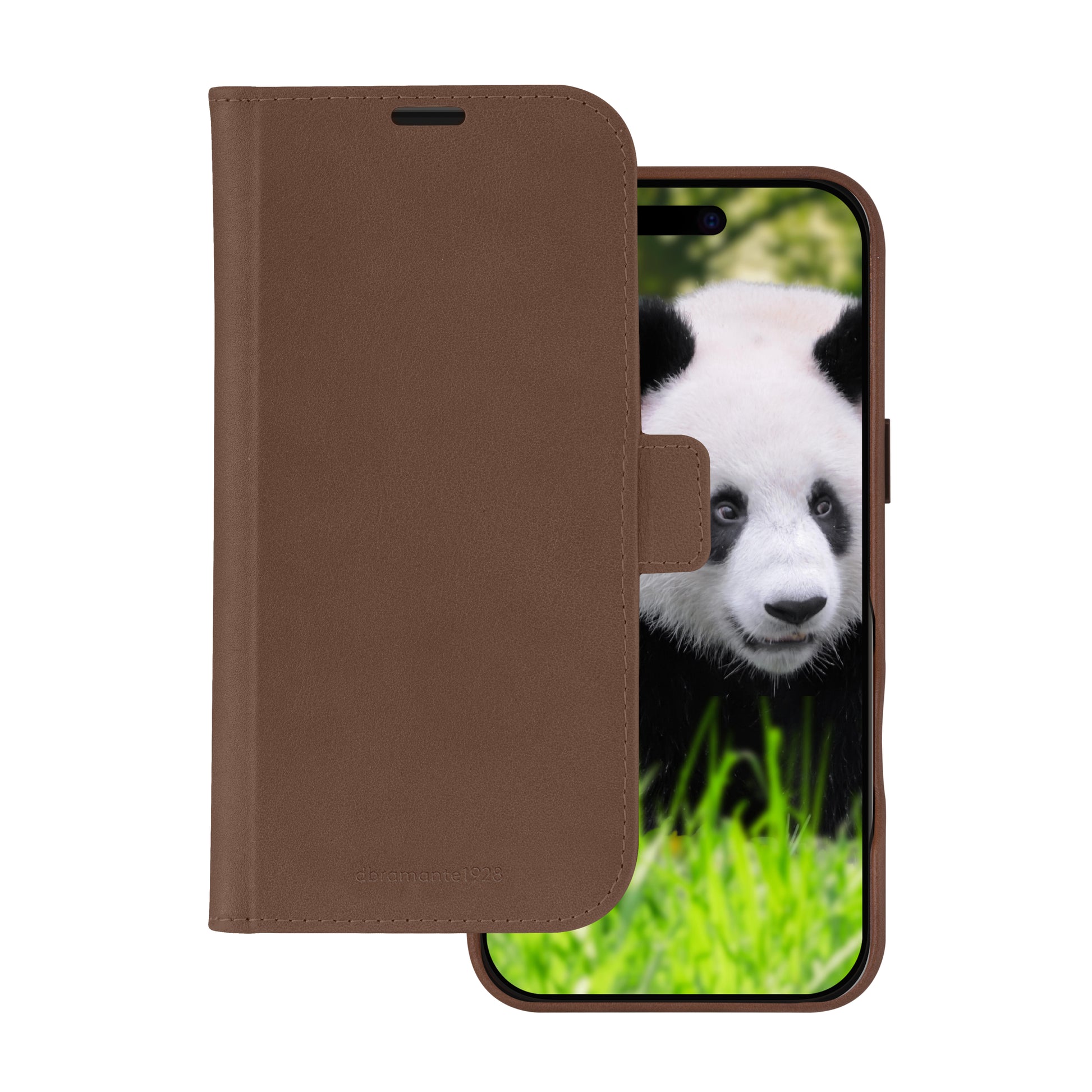 dbramante1928 Lynge Wallethülle – für Apple iPhone 16 Plus – MagSafe, 3 Kartenfächer, Leder, Dark Tan