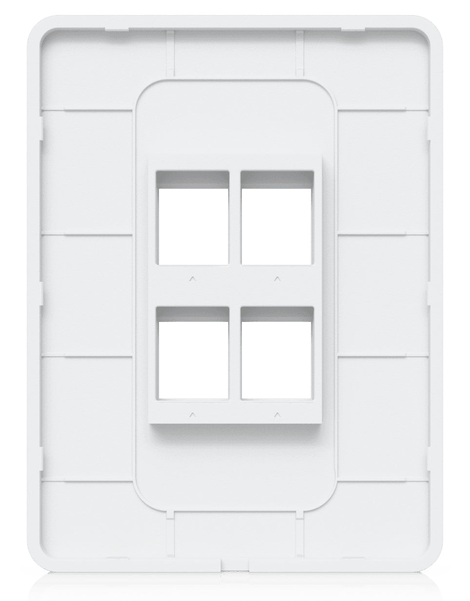 Ubiquiti Keystone-Modul RJ45, 4×RJ-45, 4er-Pack, Schrauben enthalten, Wandmontage, 118×88×9,6 mm – Weiss