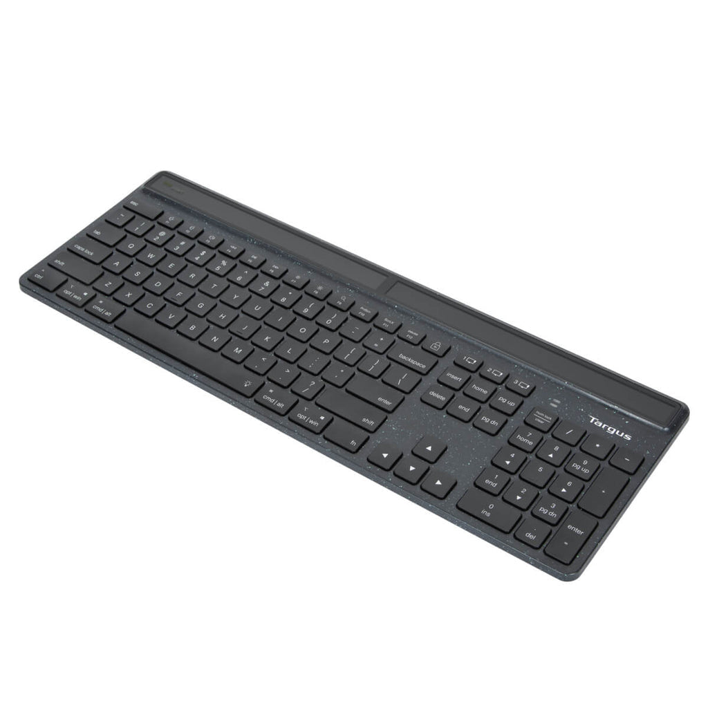 Targus Tastatur – Schere – Bluetooth 5.0 & 2,4 GHz – AZERTY (FR) – beleuchtet – Solar