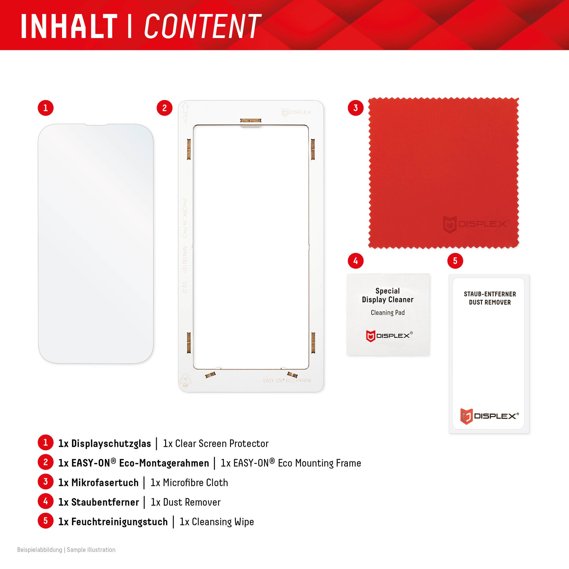 E.V.I. Displayschutz (Panzerglas), Anti-Fingerprint – für Xiaomi 13T/13T Pro – mit Applikator