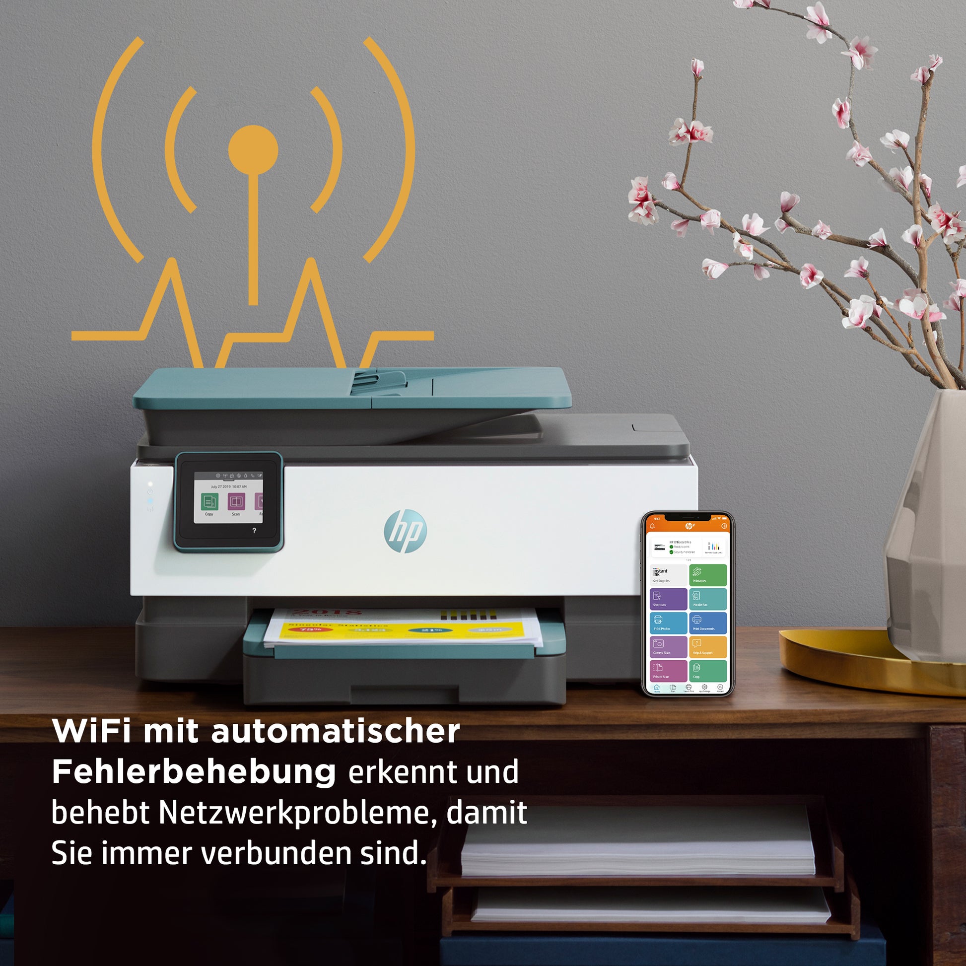 HP OFFICEJET PRO 8025E – Farbtintenstrahl-Multifunktionsdrucker, A4, 4-in-1, Duplex, ADF, WLAN/LAN, AirPrint