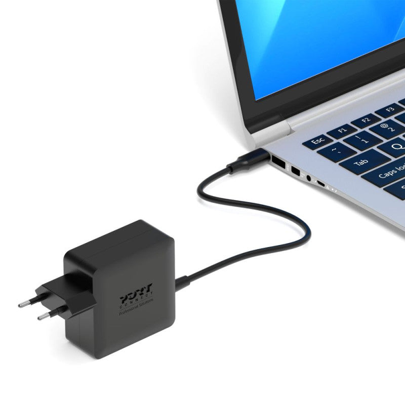 Port Designs 904065CWE USB-Ladegerät 65 W – USB-C×1 – PD, GaN