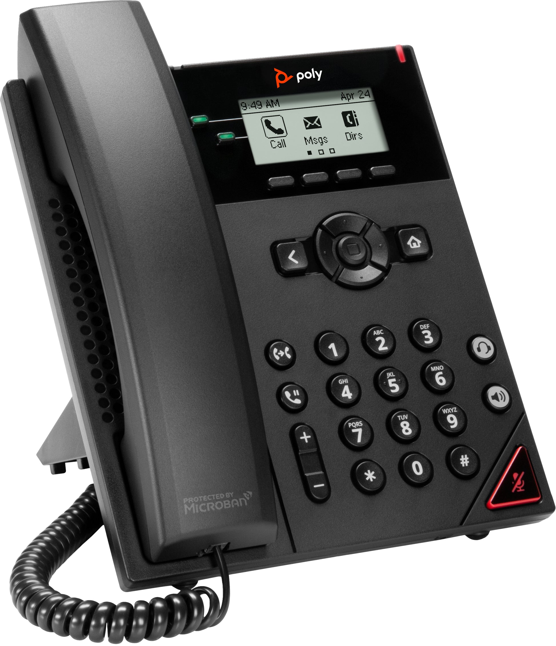Poly VVX 150 – IP-Telefon, 2 SIP-Konten, PoE