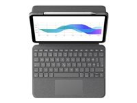 Logitech Folio Touch – Tastatur, CH-Layout (DE-CH), mit Touchpad, Grau – für iPad Air (4. Generation)