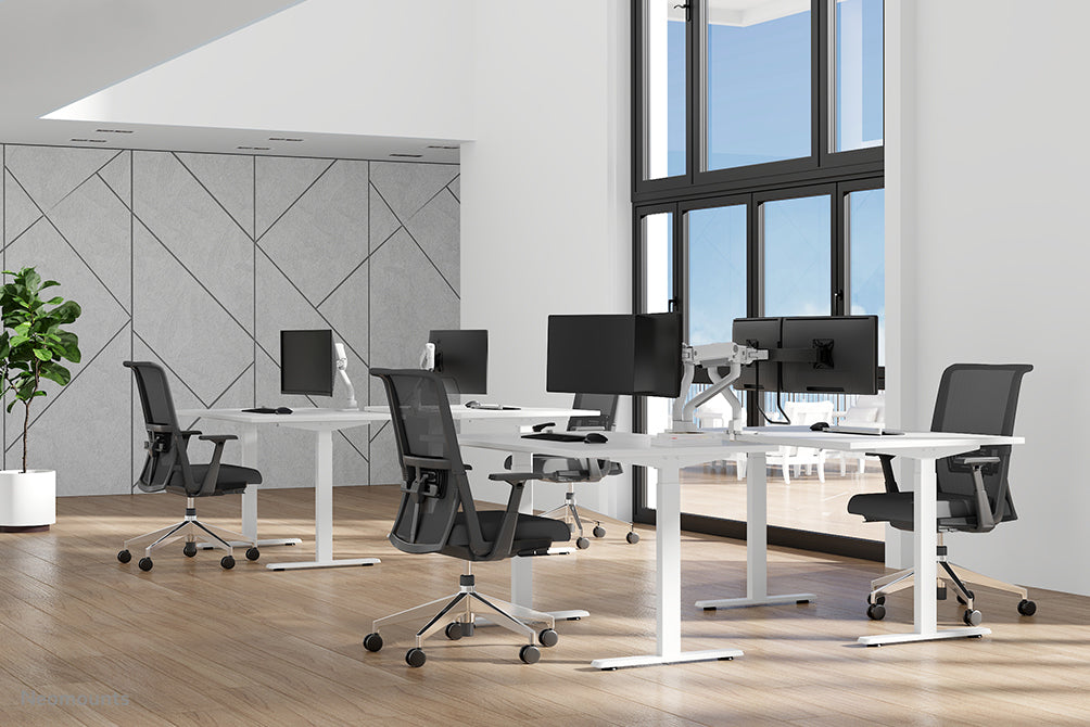 Neomounts Ds75S Ds75S-950Wh2 – Monitorarm, Dual, Tischklemme/Tischdurchführung, bis 32"