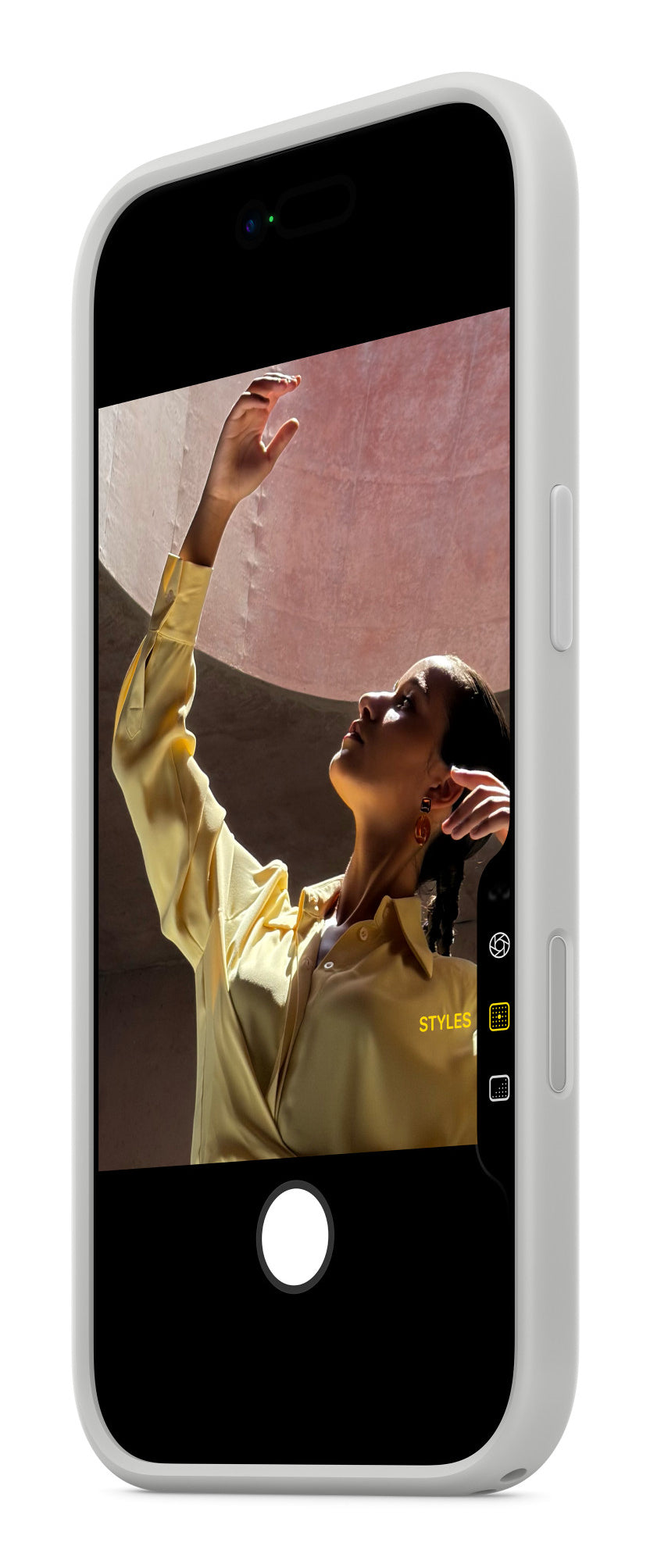 Apple Backcover – für Apple iPhone Air – hellgrau – PC, mit Kartenfach, mit Kordel