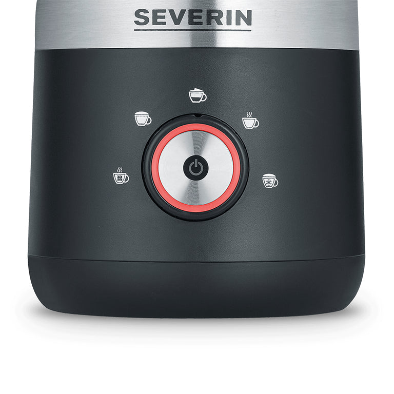 Severin Milchaufschäumer SM3588 – 300 ml, 550 W, spülmaschinenfest – schwarz/silber