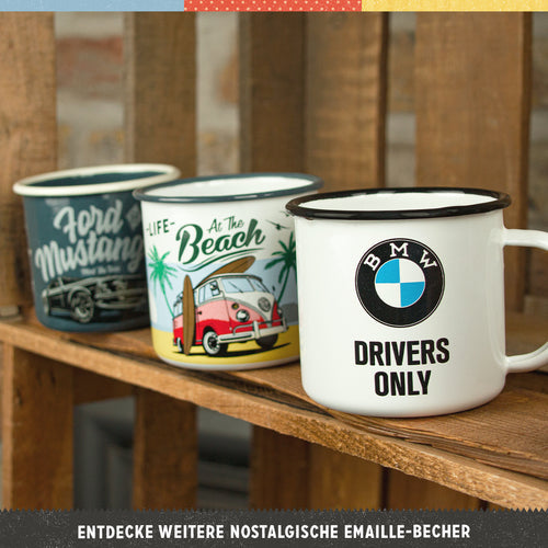 Nostalgic Art Emaillebecher Truck – 360 ml, Ø 8 cm, Mehrfarbig