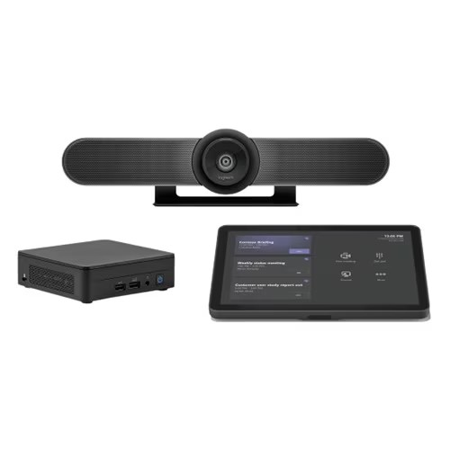Logitech Tap Small Room – Videokonferenzsystem, mit MeetUp & Asus NUC