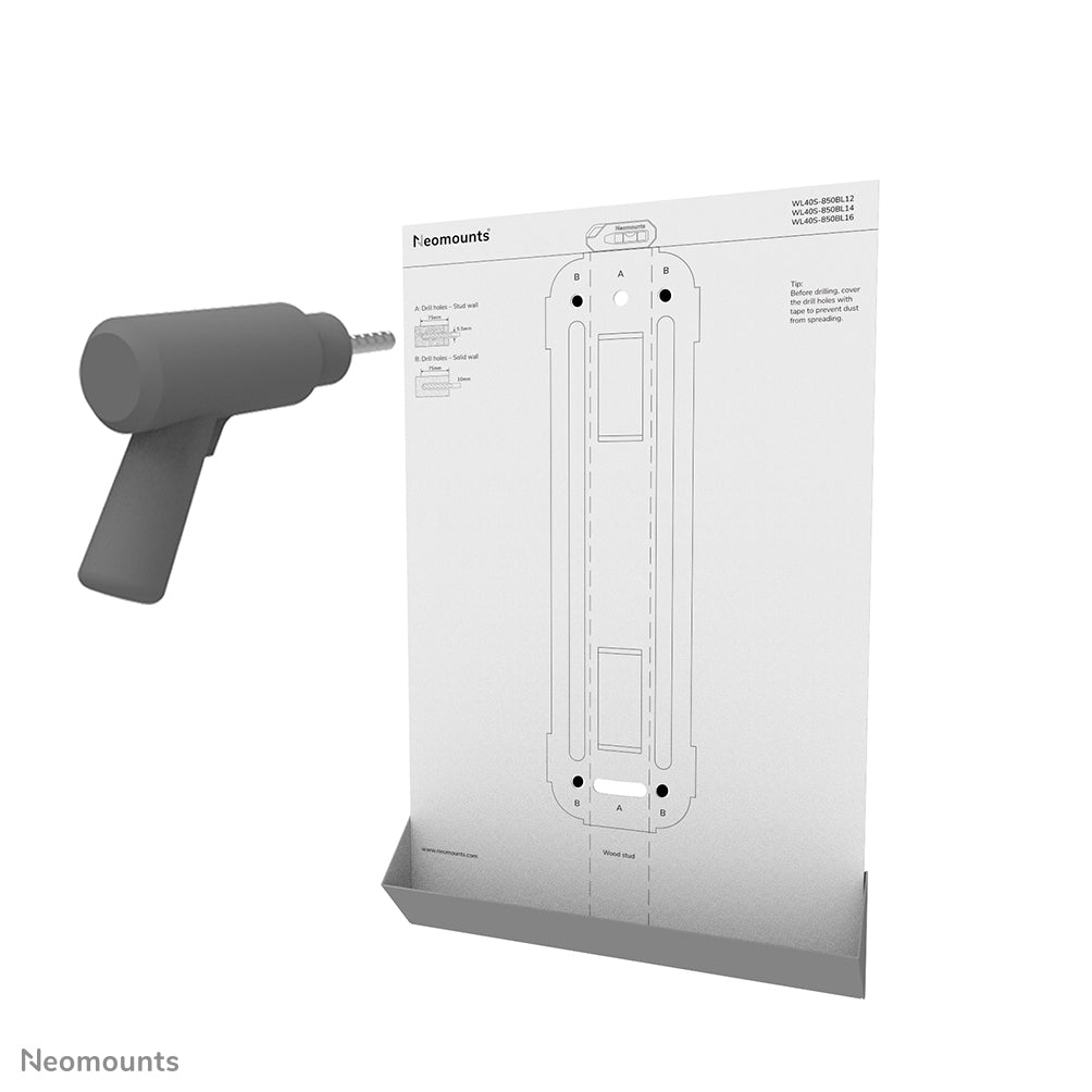 Neomounts WL40S-850BL16 – Wandhalterung, neigbar, für 40", VESA 400×200, bis 45 kg, schwarz