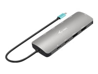 i-tec Metal Nano Dockingstation – USB-C, 2× HDMI, 4× USB-A, 100 W PD, GbE, für Windows/Mac/ChromeOS
