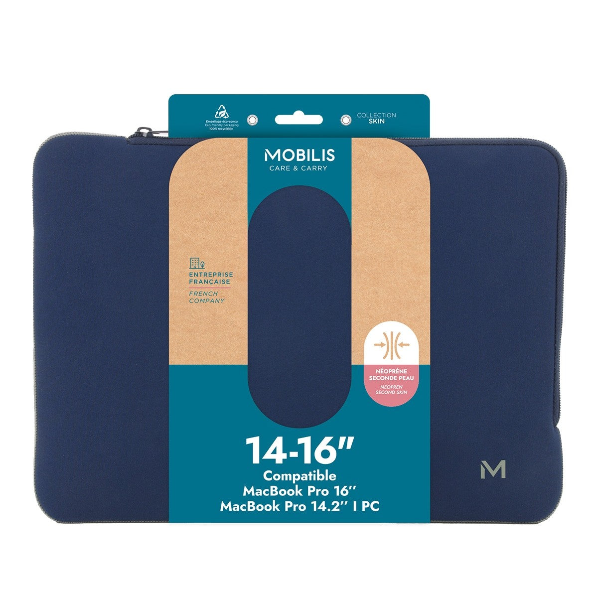 Mobilis Notebook-Schutzhülle bis 16" – Grau/Navy