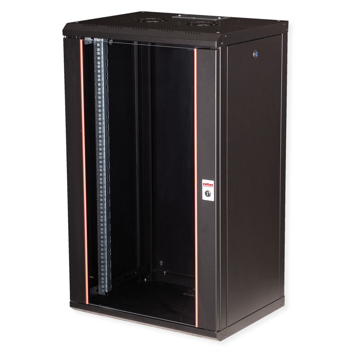 ROLINE Pro 20 HE – 19" Wandverteiler 20U, IP20, abschliessbar, 450 × 600 × 996 mm, schwarz, Stahl