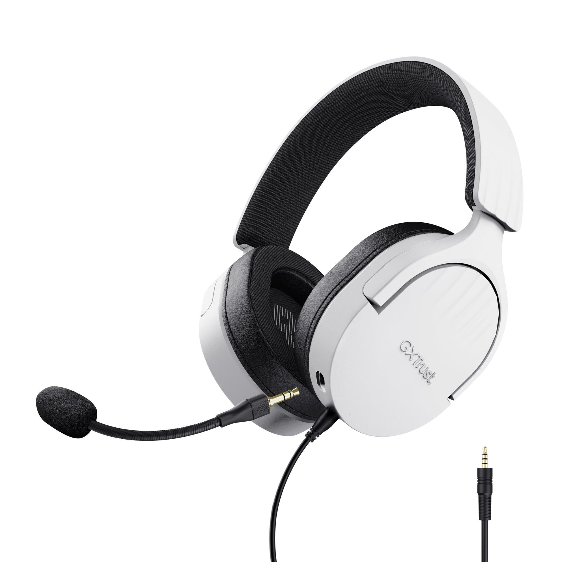 Trust GXT489 FAYZO Gaming-Headset – On-Ear, Stereo, Verkabelt, 3,5 mm Klinke, Weiss