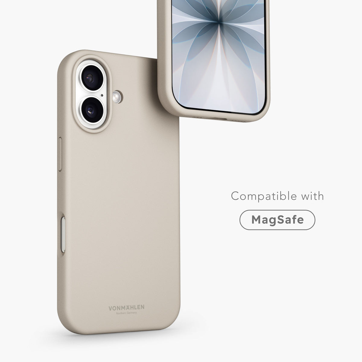 Vonmählen Backcover – für Apple iPhone 17 – creme – Silikon, MagSafe-kompatibel