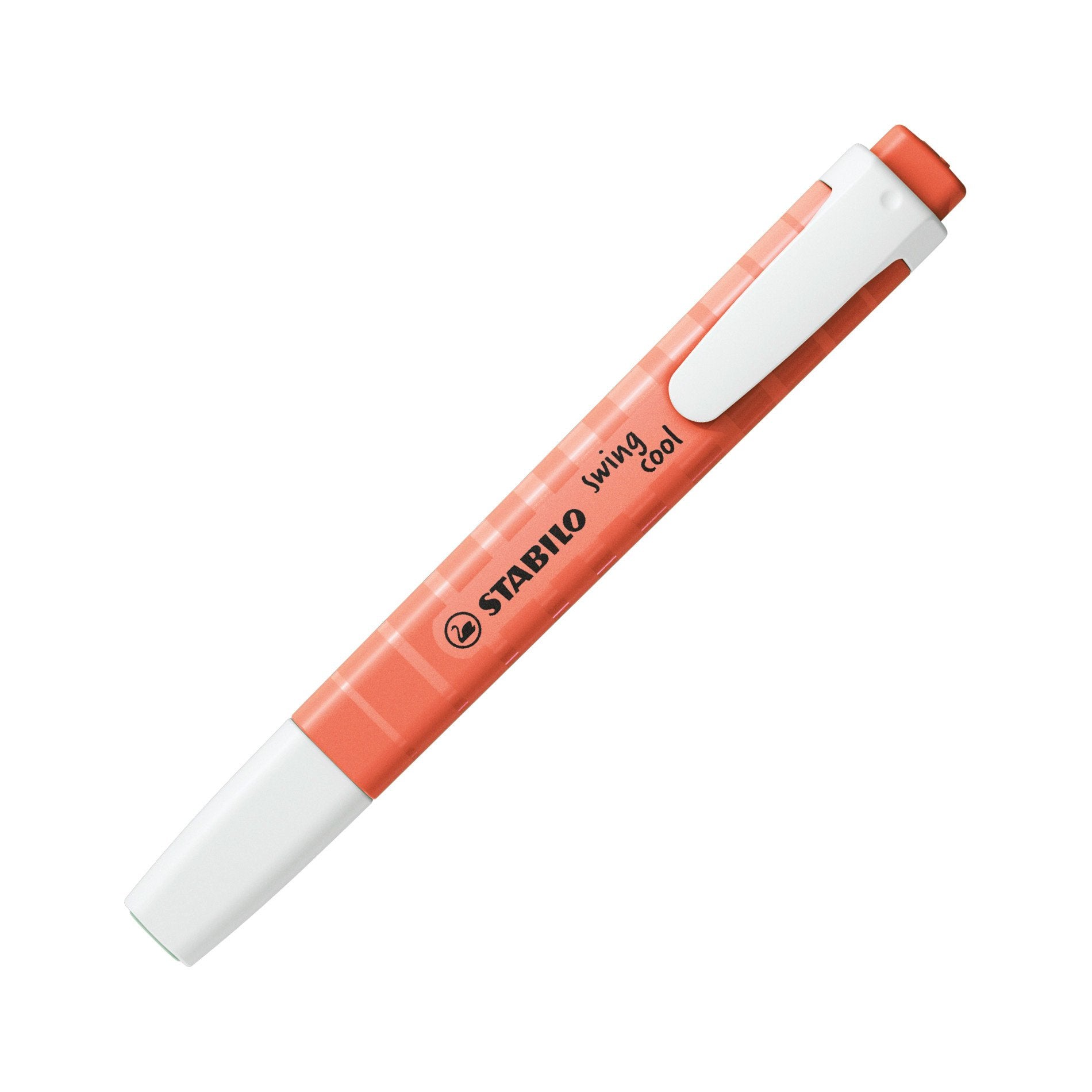 STABILO swing cool Pastel Edition Textmarker korallenrot – Keilspitze, 1–4 mm