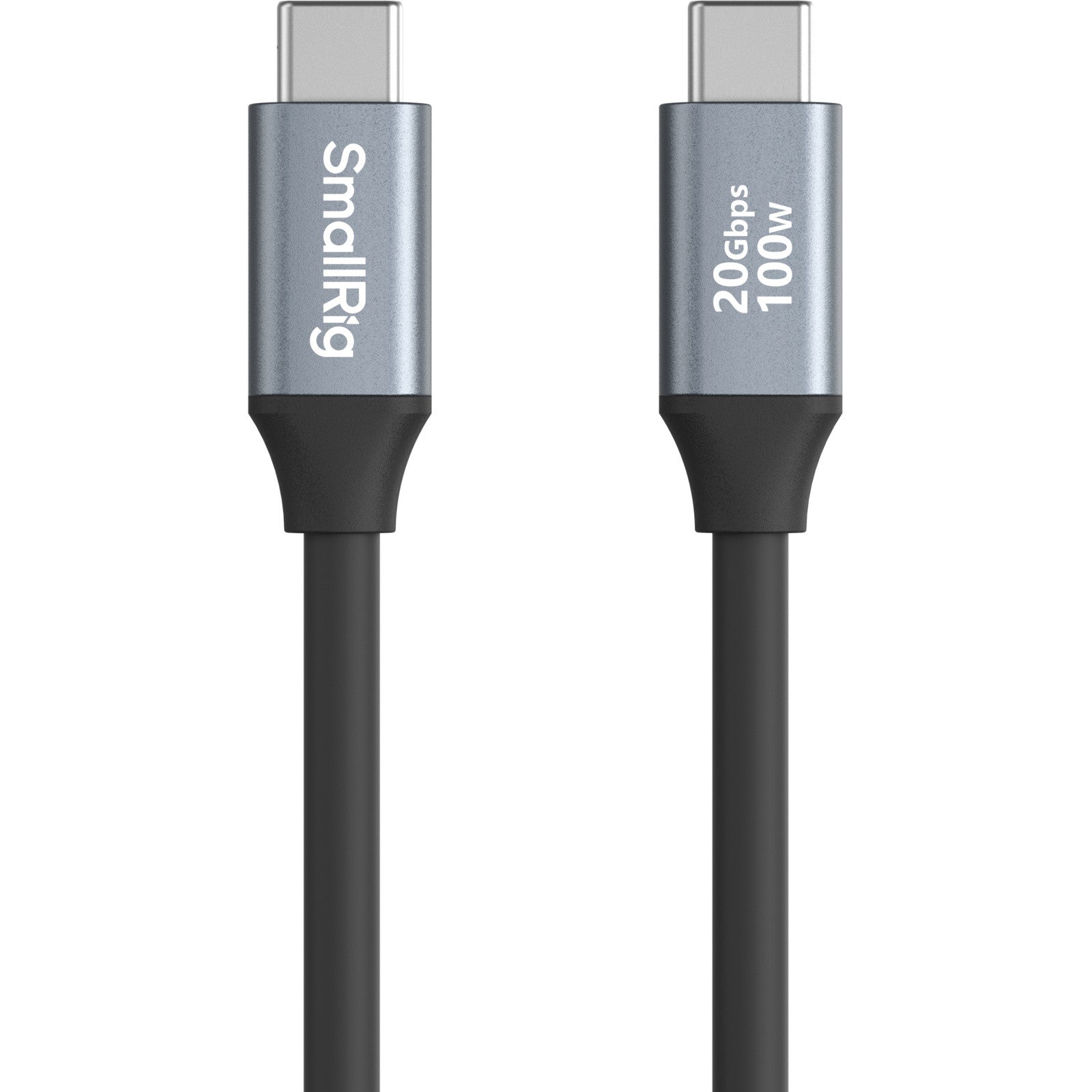 SmallRig USB-C auf USB-C Kabel – 20 Gbit/s – 0,6 m – PD 100 W – DP Alt Mode – Schwarz/Grau