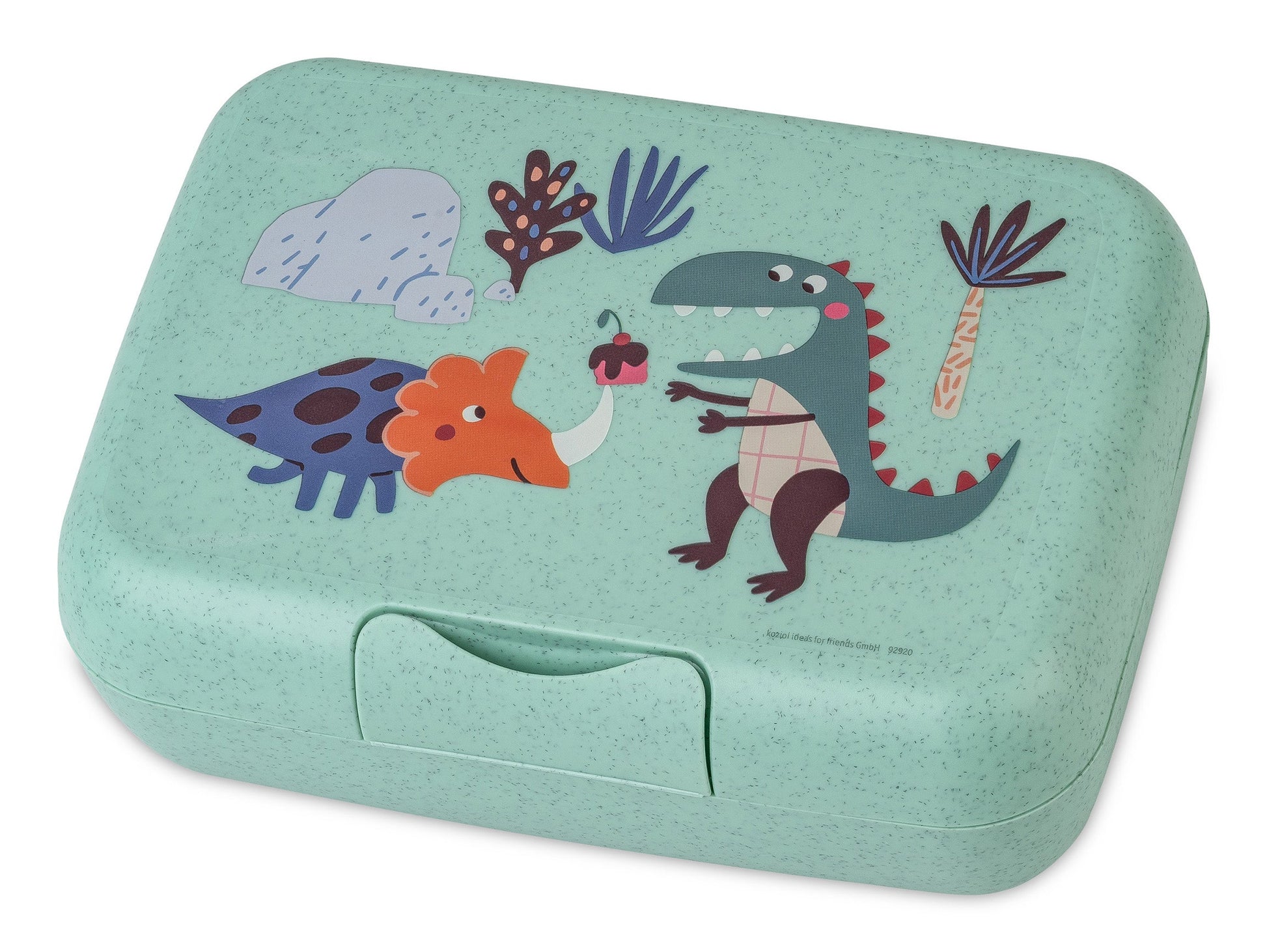 Koziol – Lunchbox, 19 × 13,5 × 6,5 cm, Biokunststoff, grün, mit Trennschale