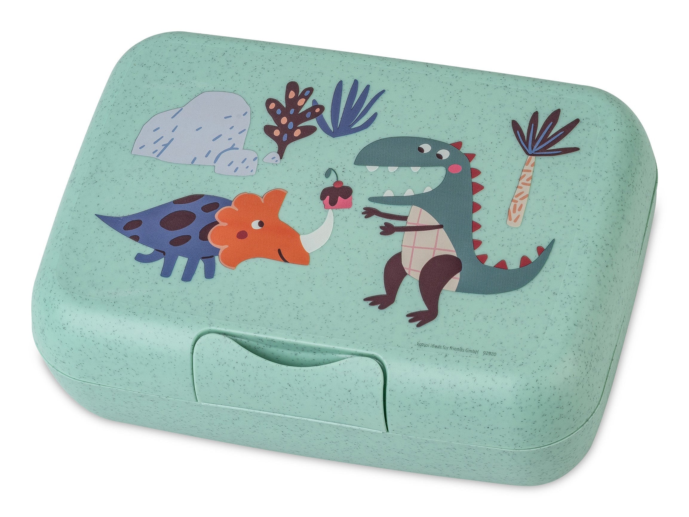 Koziol – Lunchbox, 19 × 13,5 × 6,5 cm, Biokunststoff, grün, mit Trennschale
