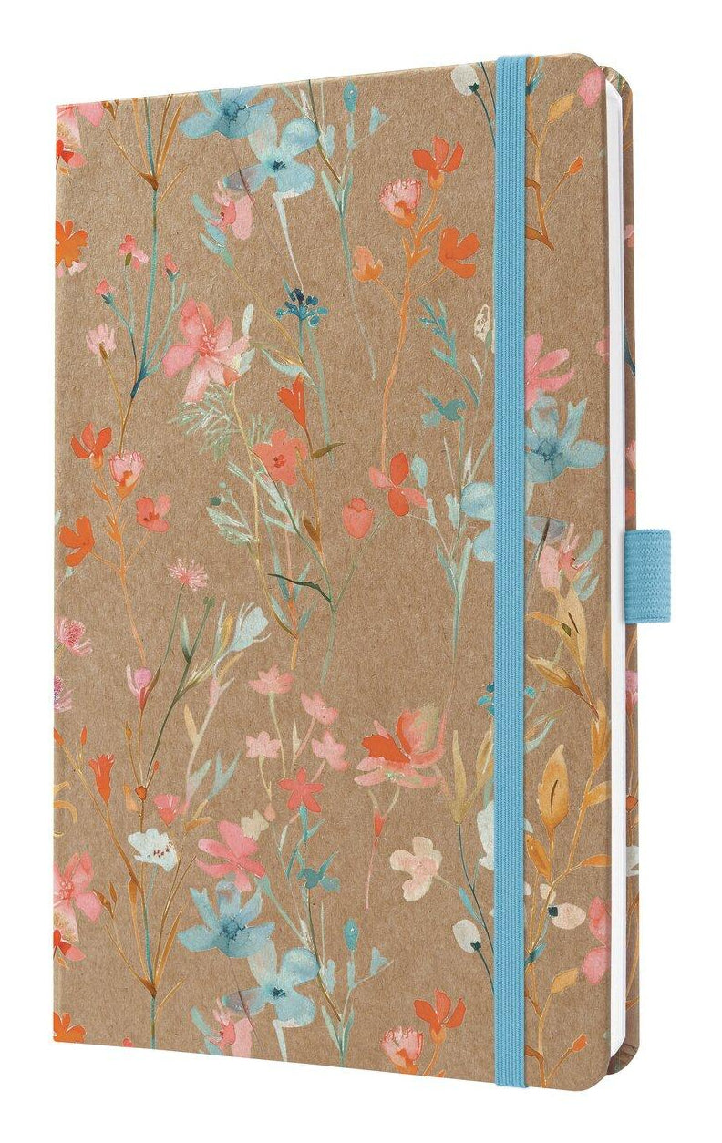 Sigel JOLIE Pure Agenda – 1 Woche/2 Seiten, gebunden, A5, 2026, mehrsprachig, Blue Floral Serenity, FSC