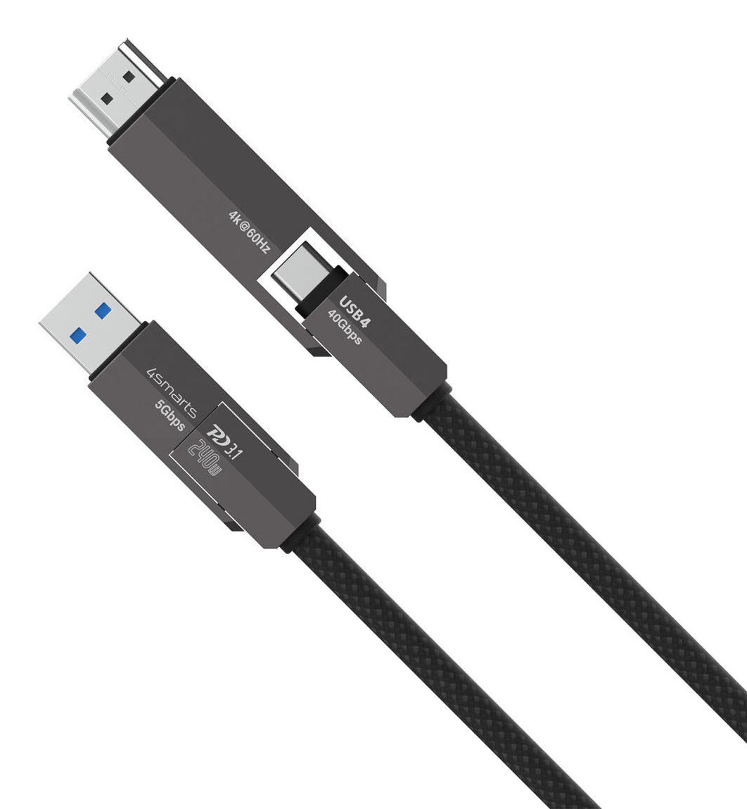 4smarts HDMI-Kabel, USB-A – für Universal, Schwarz