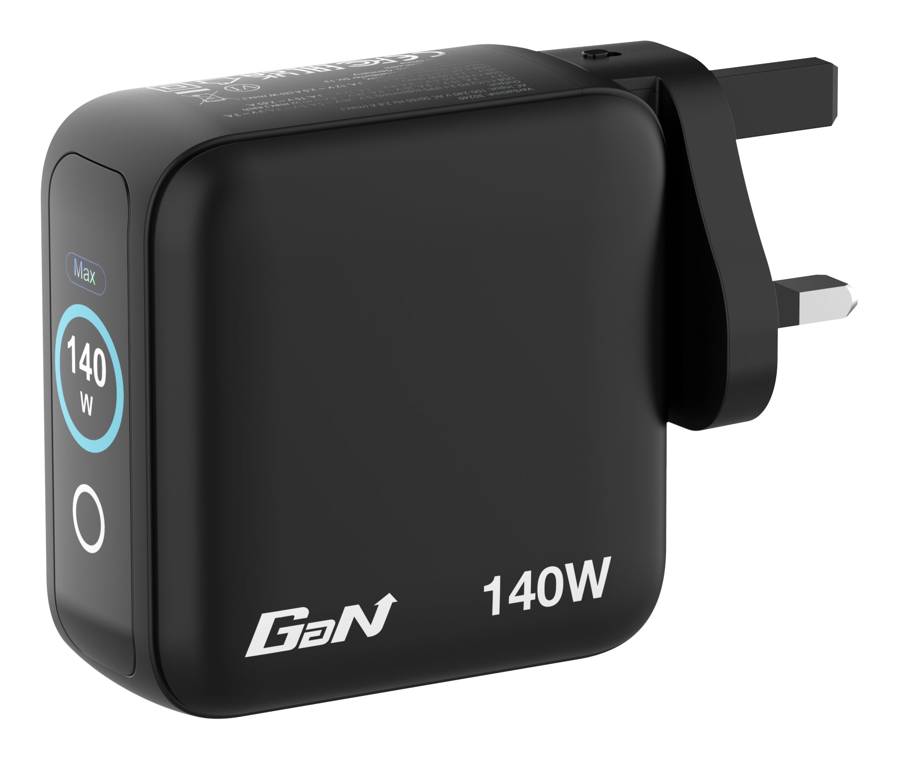 Verbatim 30240 USB-Desktop-Ladegerät 140 W – USB-C×3, USB-A×1 – PD 3.0, PPS, QC 3.0, GaN – EU/UK/US
