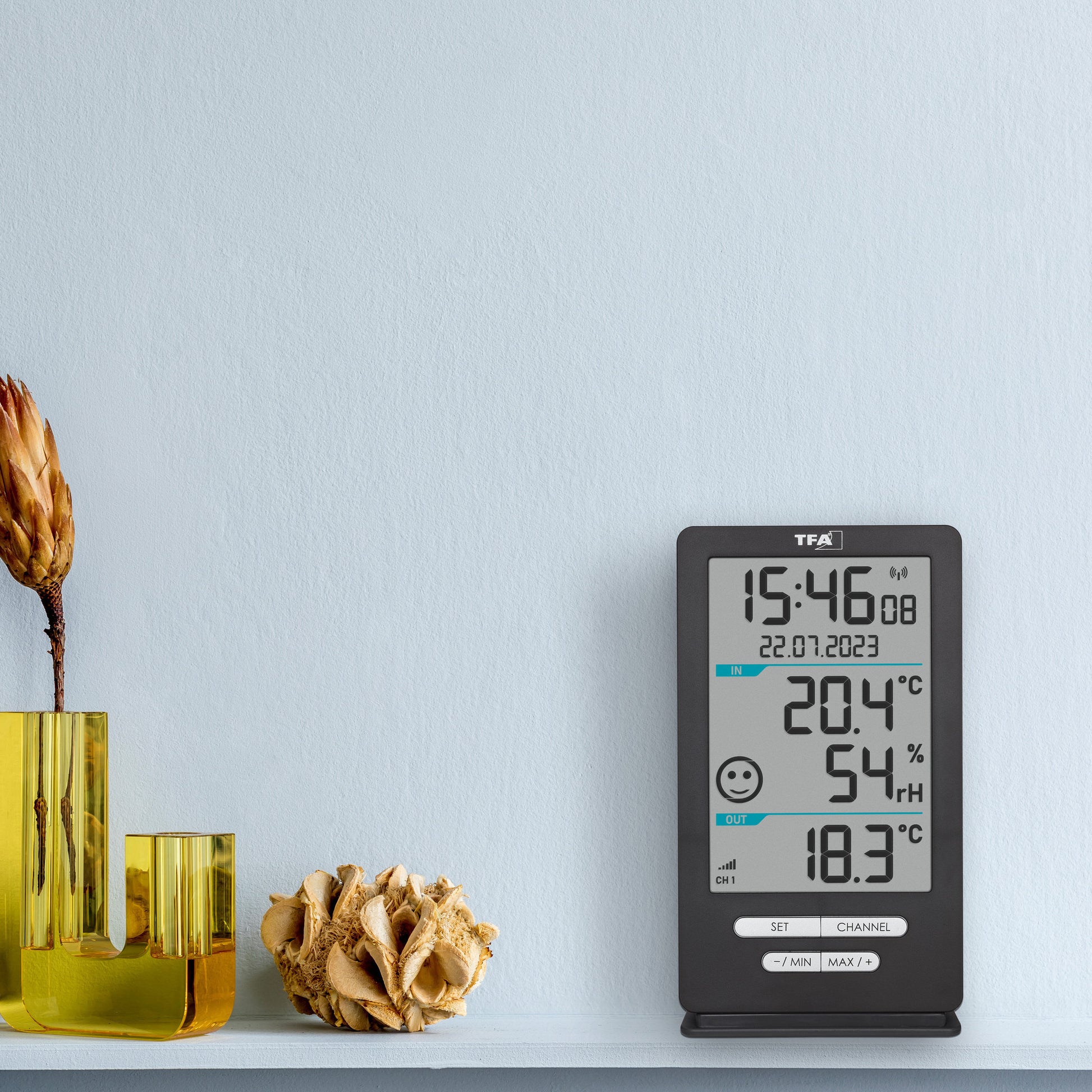 TFA-Dostmann XENA HOME Temperatur-/Feuchtesensor – Kabellos, −40–50 °C, Innen/Aussen