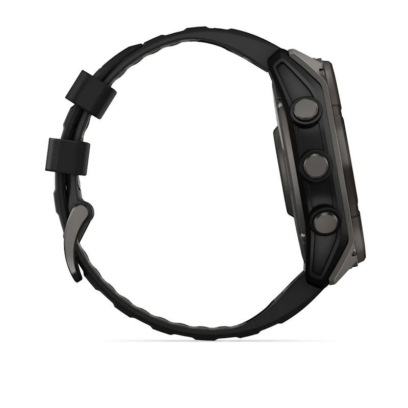 Garmin Fenix 8 Solar – GPS-Smartwatch – 51 mm, 1,4", GPS, WLAN, Saphirglas, 100 m, Schwarz, Sportarmband